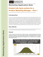 Image for Product Life Cycle actions for a Product Marketing Manager Part 1